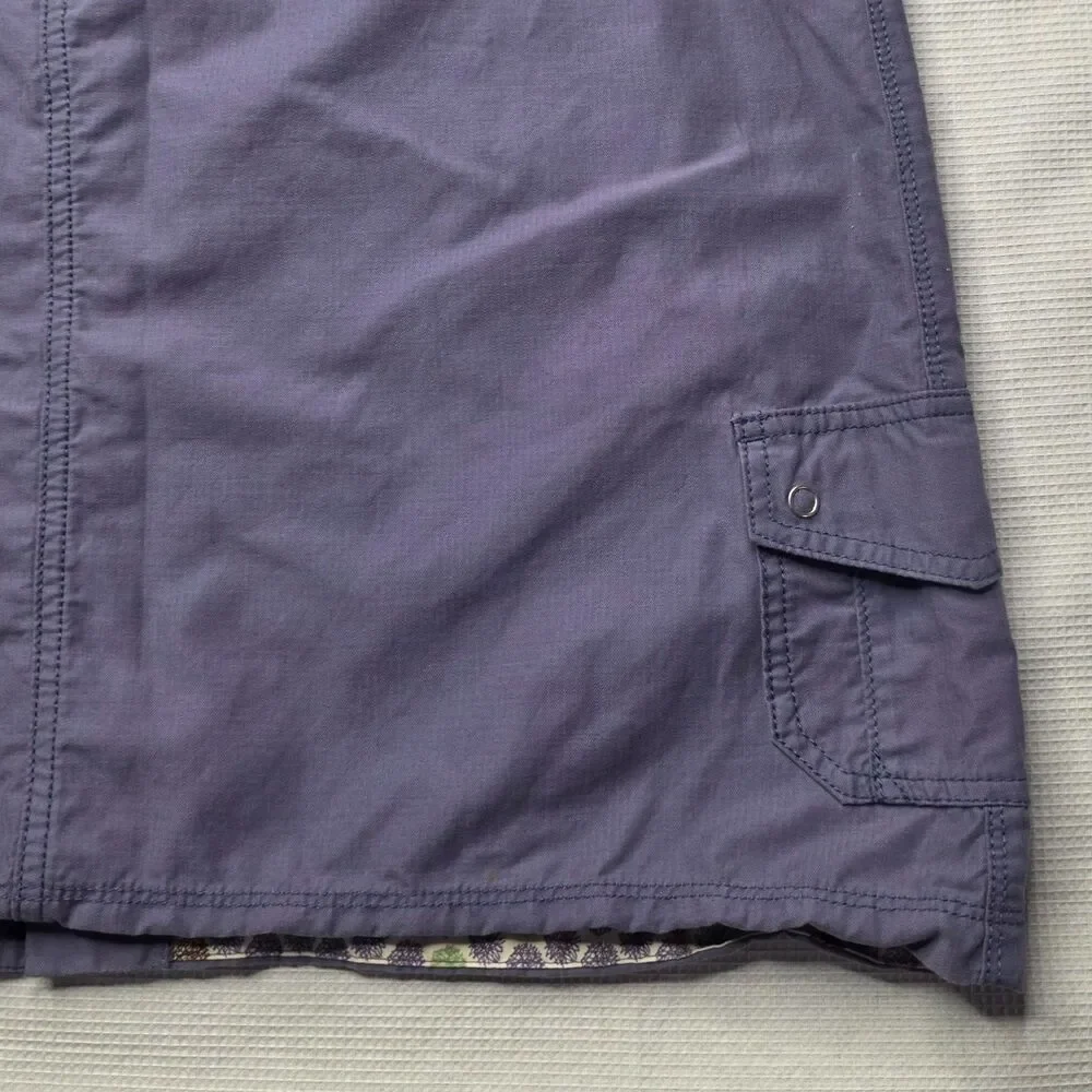 Horny Toad Cargo Skirt Women’s Size 12 Purple Pockets Athleisure Summer Travel